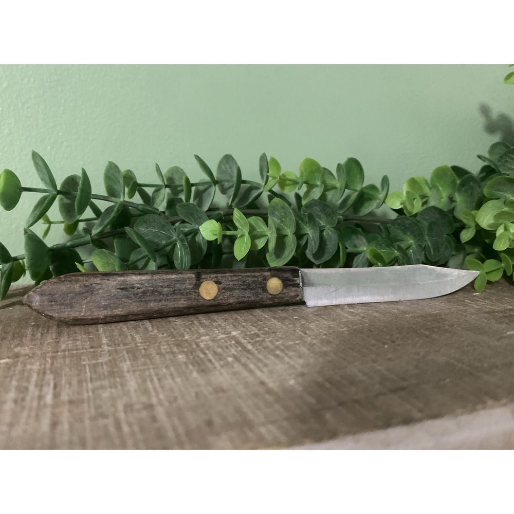 Vintage Wooden Kitchen Knife Small